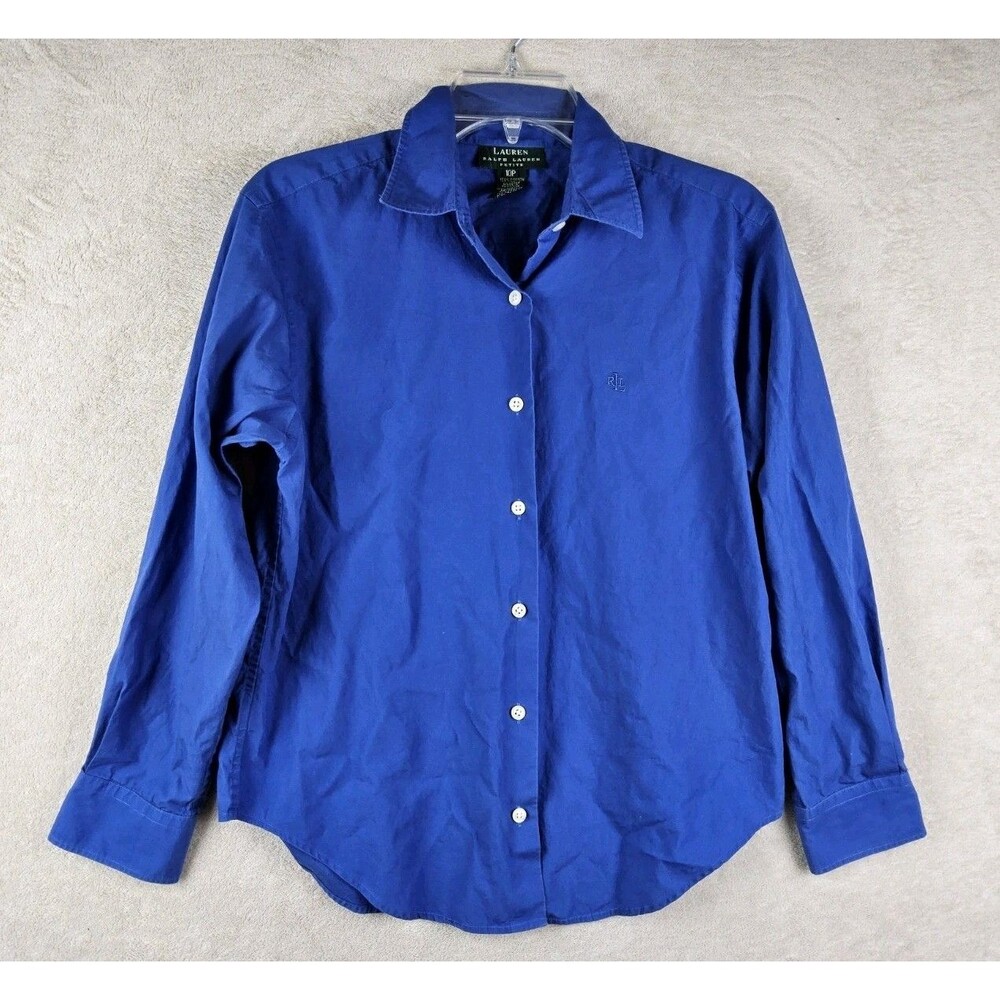 Lauren Ralph Lauren Women's Long Sleeve Button Front Shirt Petites Size 10P